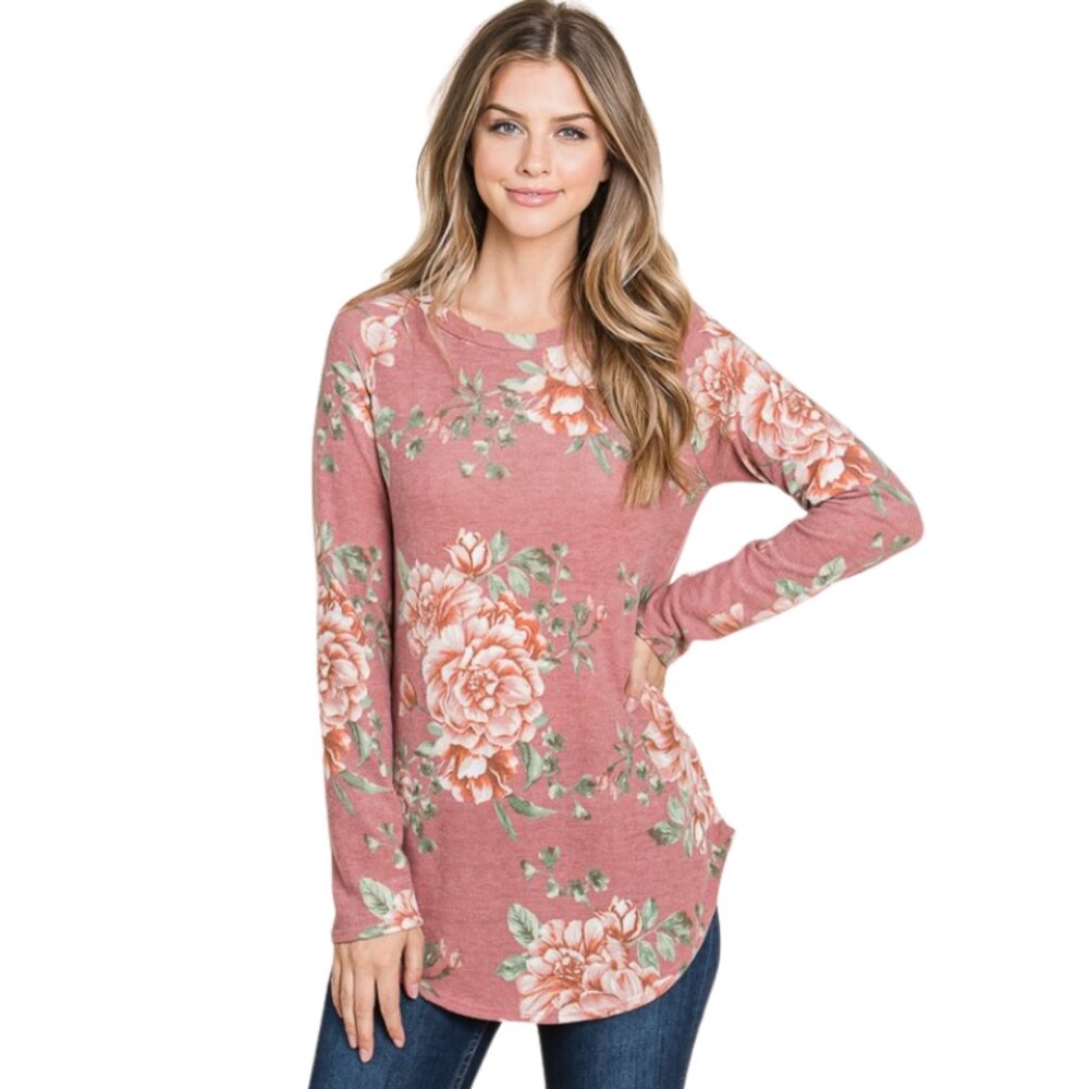 ✨5/$25✨Relaxed Fit Floral Print Top - Picture 2 of 4